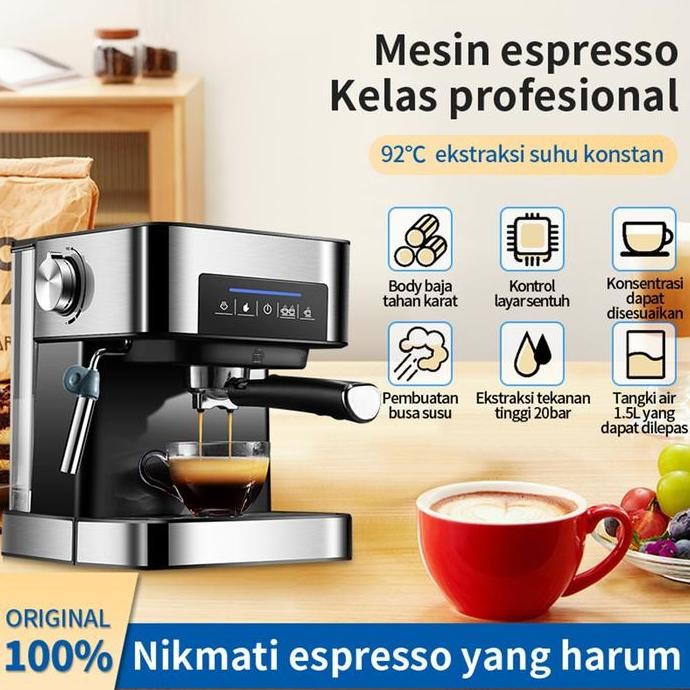 ENRIO- Mesin Kopi Espresso /Espresso Machine / Coffe Machine 1.5 Liter