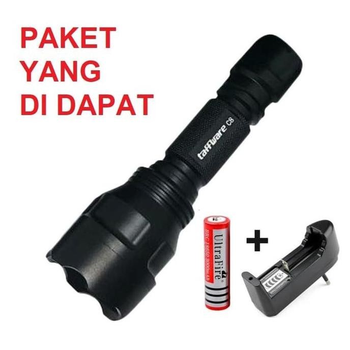 ENRIO- ORIGINAL SENTER POLISI TAFFWARE C8 4000 LUMENS SUPER TERANG