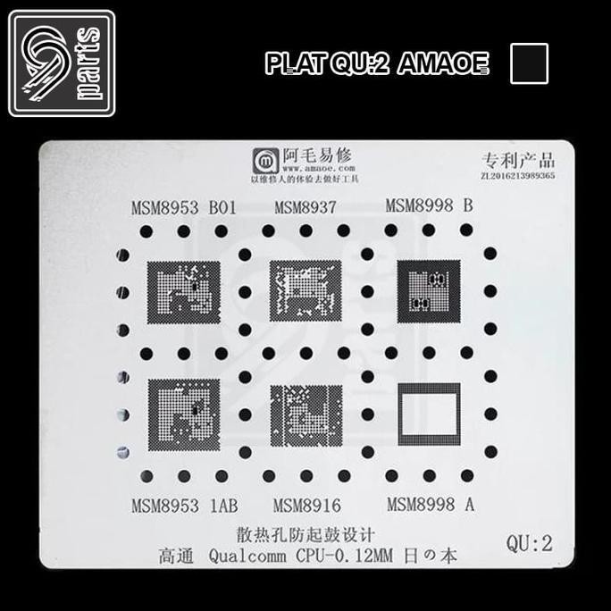 ENRIO- Amaoe Plat QU:2 Amaoe Cetakan IC Plat BGA CPU Qualcomm QU2 Original MSM8953 B01 MSM8937 MSM89