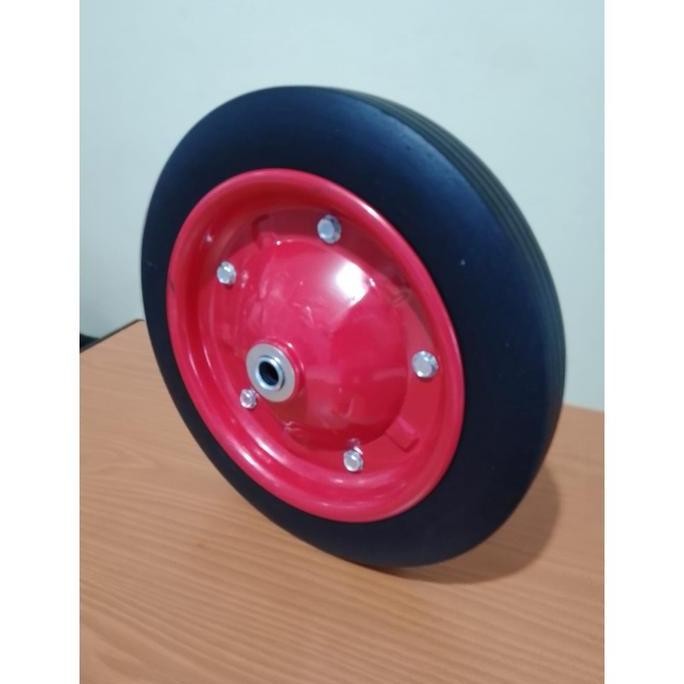 jhonxie- AF-AB12 RUSH Roda Gerobak 12 Inch 30cm Hitam Karet - Roda Gerobak & Arco - Menahan Berat Be