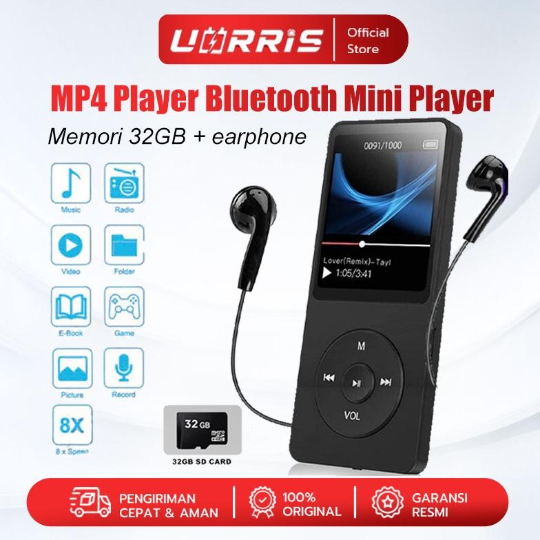 ELIYU- UORRIS MP4 Player Bluetooth MP3 Mini Player Bluetooth MP3 Bluetooth Speaker Free 32GB Card US