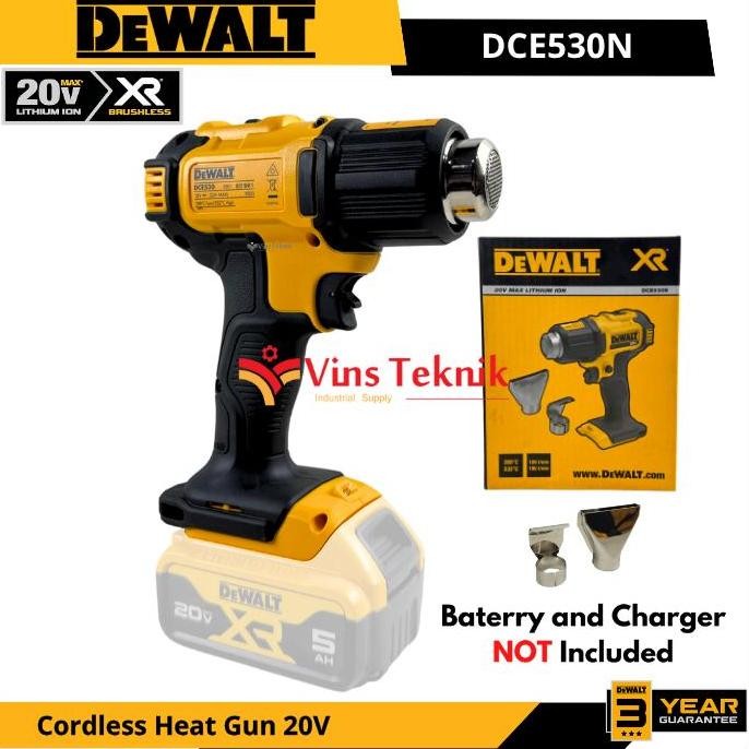 DEWALT DCE 530N Mesin Pemanas Baterai Cordless Hot Gun Heat Gun HotGun 20V DCE530