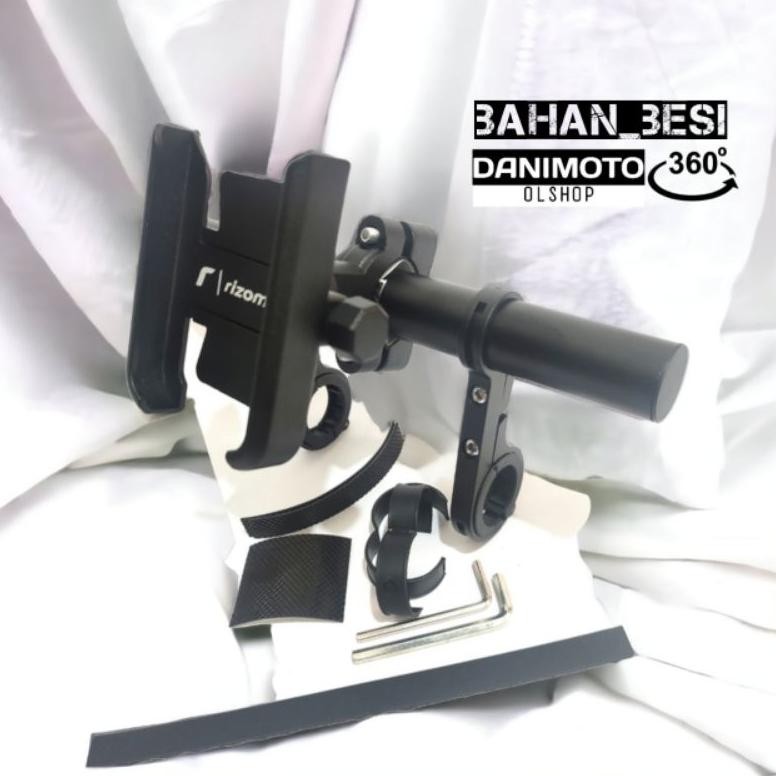 EDELWEIS Holder HP Stang Bulat Motor Paket Breket + Holder Besi PCX ADV Vixion CB150R Beat Ninja RX 