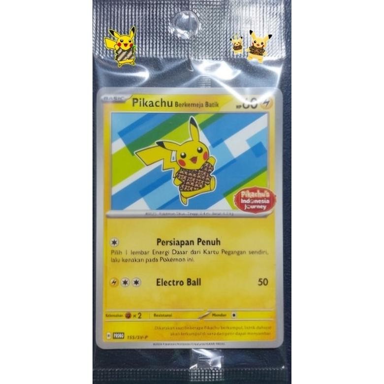 PROMO ORI Kartu Pikachu Batik v3 Staryu pokemon indonesia Segel Sealed