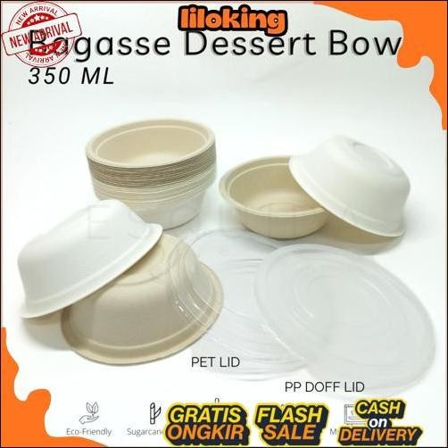Termurah Bagasse Dessert Snack Bowl 350 ML BG350