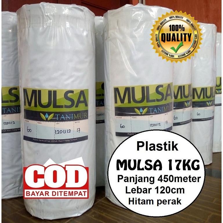 EDELWEIS- mulsa plastik mulsa pertanian plastik hitam perak 1 rol roll 17Kg 120cm X 450m tebal kuat 