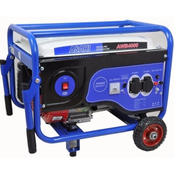 albertGokil Genset Bensin Kapasitas 3000 Watt AWB5000 ASAHI / Genset Generator Gasoline Bensin 3000W