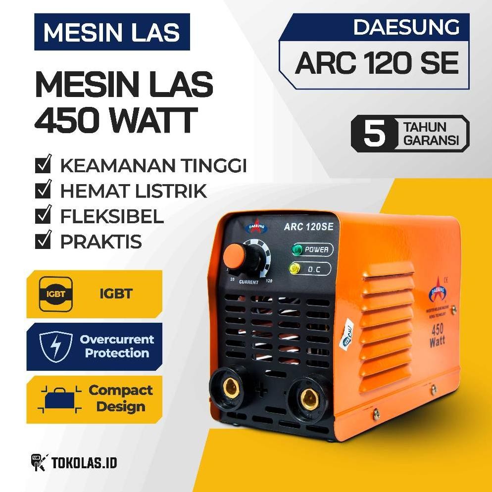 FEVERFEW Mesin Las Listrik 450 Watt Travo Las Besi Stainless Stick Inverter Welding Machine Daesung 