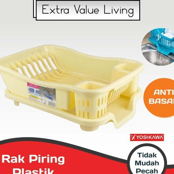 Yoshikawa Rak Piring Plastik Evlkuning