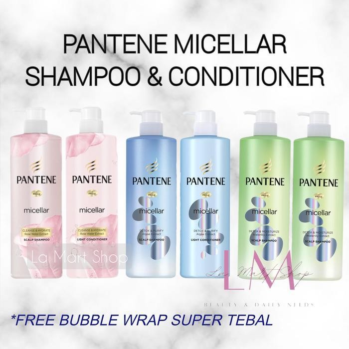 Pantene Micellar Shampoo 530ML Conditioner Kondisioner 530ML Rose