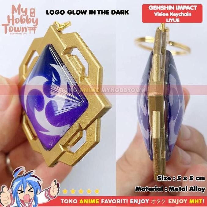 Gantungan Kunci Vision Genshin Impact Liyue Glow In The Dark