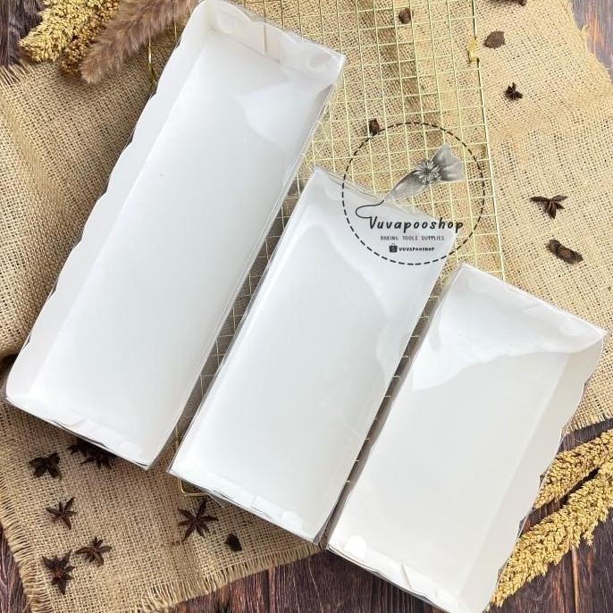 Dus Mika Putih isi 5pcs Dus Kue Bening Transparan Box Kue Brownies