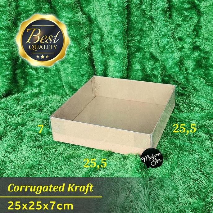 BOX MIKA - DUS KUE - KOTAK - KARDUS 25x25x7 CM