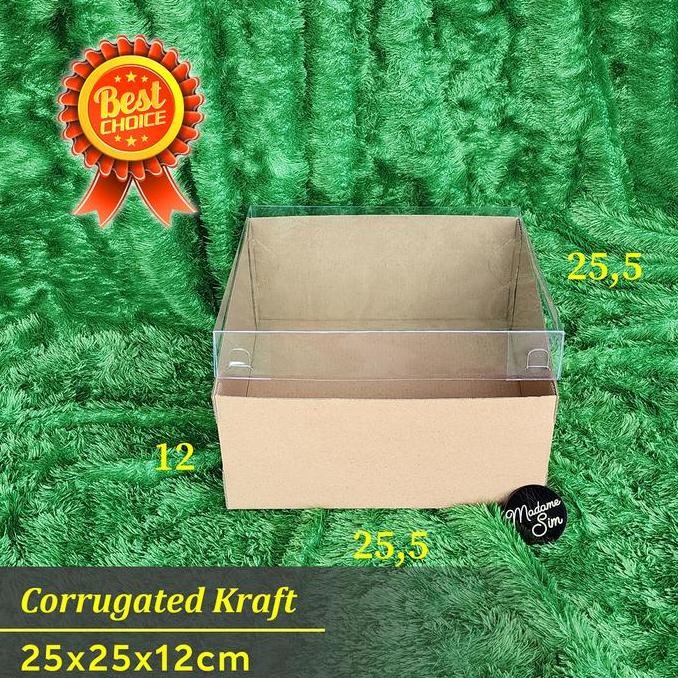 BOX MIKA - DUS KUE - KOTAK - KARDUS 25x25x12 CM