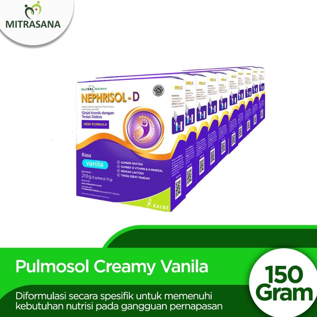 Bundle 10 Box Nephrisol D Vanilla - Nutrisi Tinggi Protein Pasien Gagal Ginjal Original