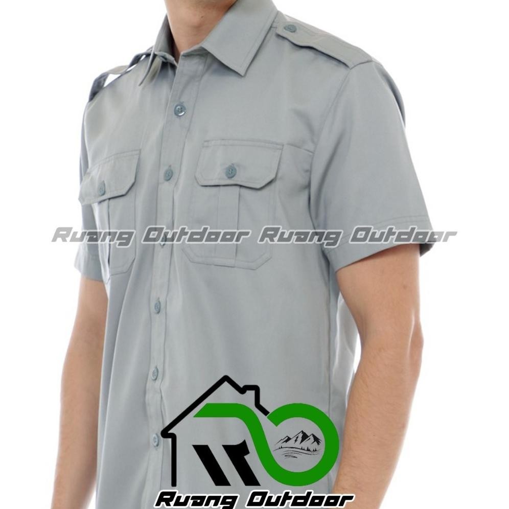 Kemeja PDL Pendek Jumbo - Baju Kemeja PDL PDH Lapangan Lengan Pendek  - Pakaian Atasan Seragam Pria 