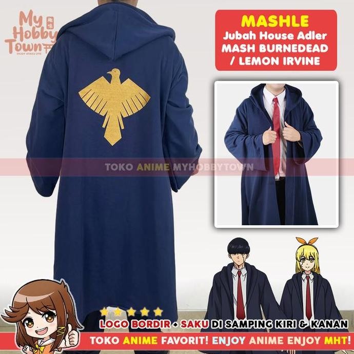 Jubah Cosplay Anime Mashle Jaket Hoodie House Adler Mash Burnedead Lemon Irvine Finn Ames Lance Crow