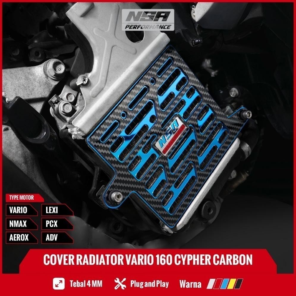 Original Nsa Cover Radiator Cypher Carbon Vario Pcx Nmax Aerox Adv Lexi Stylo Tutup Radiator Yamaha 