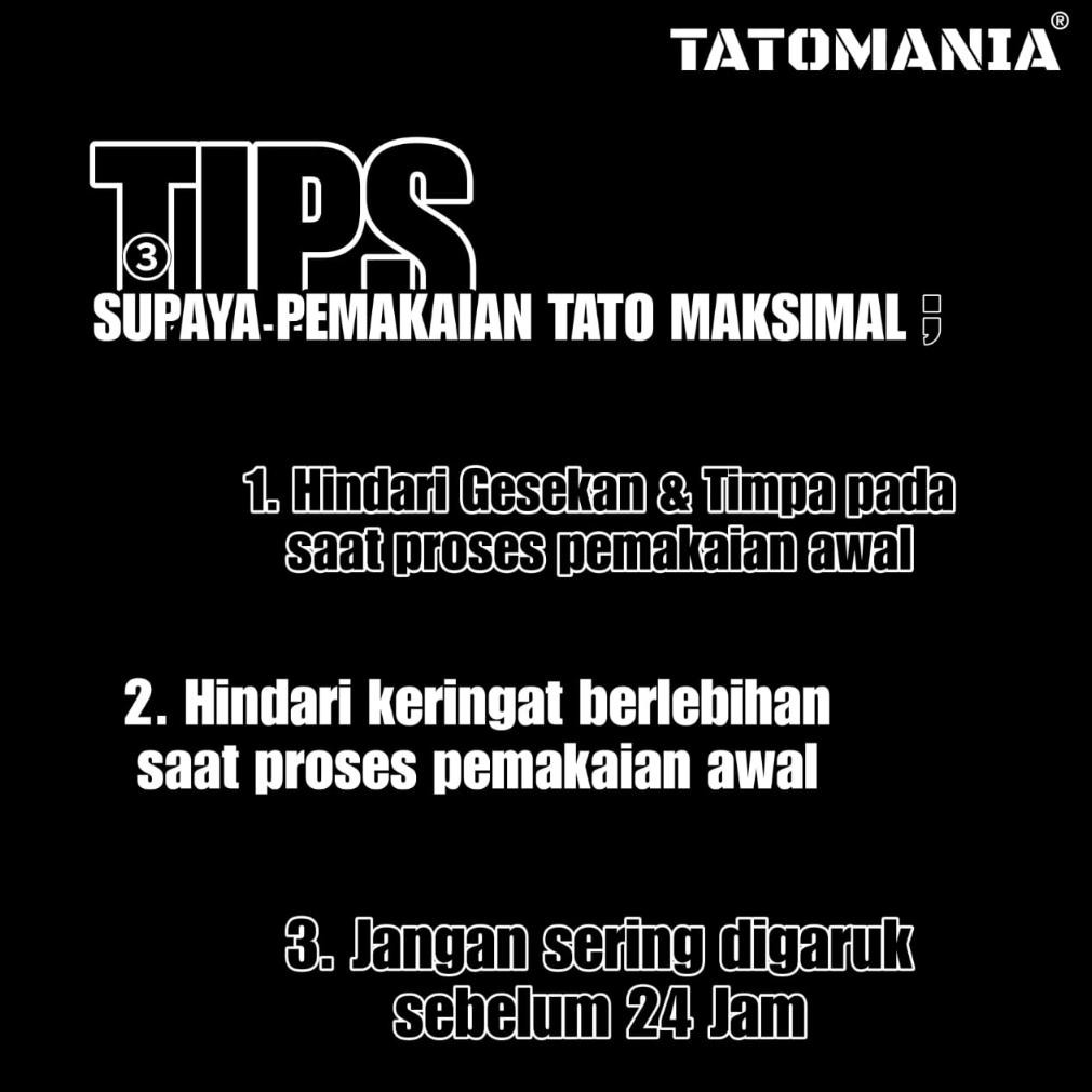 Cod Tatomania-Stiker Tato Temporer Semi Permanen Tahan Lama Seri Tulisan Mb-24