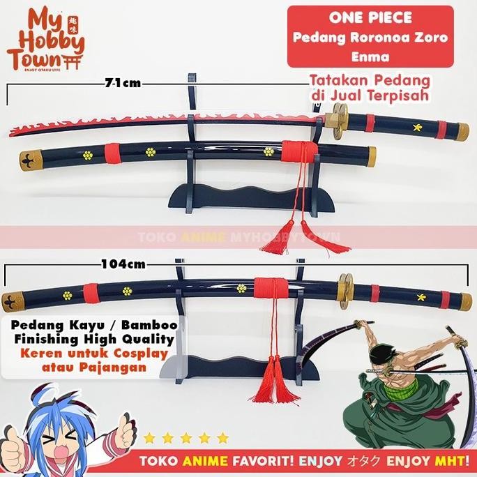 Replika Pedang Bambu One Piece Roronoa Zoro Enma Cosplay Anime