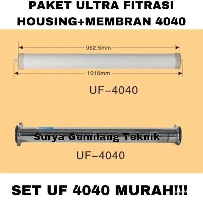 KIKYO- Paket Ultrafiltrasi UF 4040 Housing Membran 4040 Filter Air Minum