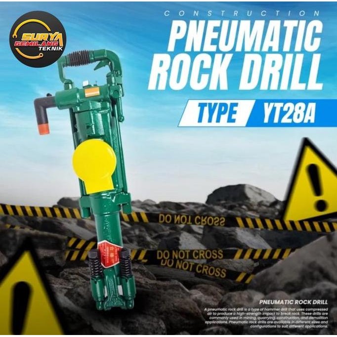 EXORCIST- Mesin Bor Batu Tambang YT28 Air Rock Drill Pneumatic