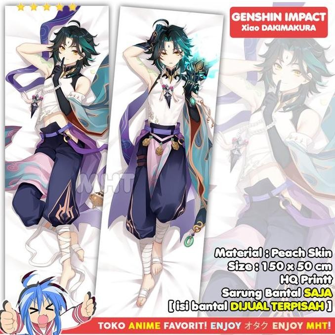 Sarung Bantal Anime Dakimakura Genshin Impact : Xiao