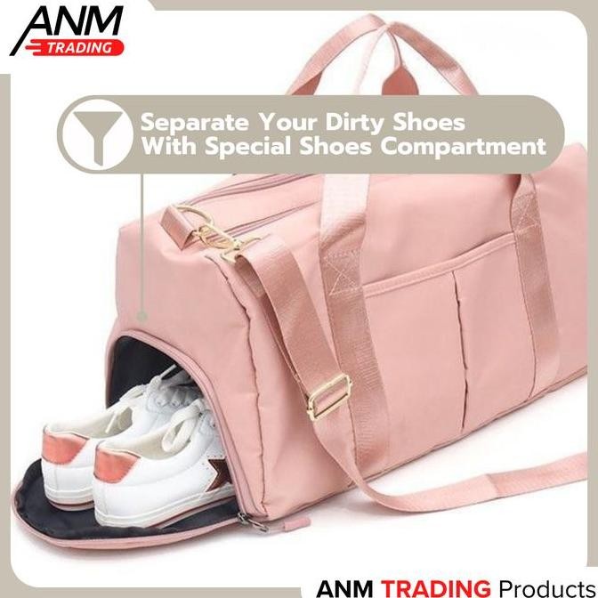 Tas Travel / GYM / Sport Bag Pria Wanita Unisex Canvas Duffel/Weekender Bag