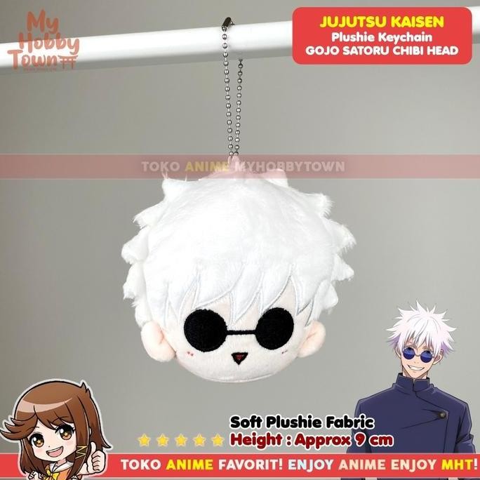 Gantungan Boneka Anime Jujutsu Kaisen Gojo Satoru Nanami Kento Chibi Head Dumpling Plushie Doll