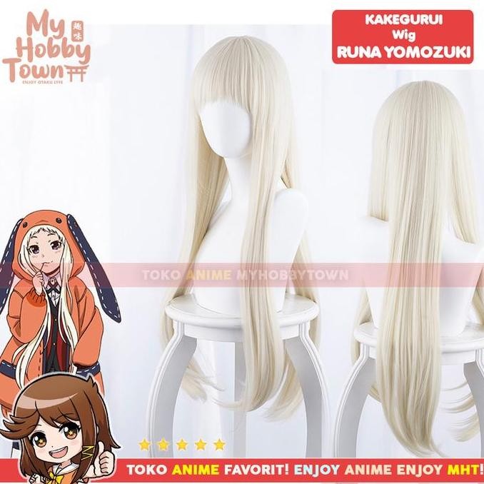Wig Cosplay Anime Kakegurui : Runa Yomozuki Rambut Palsu