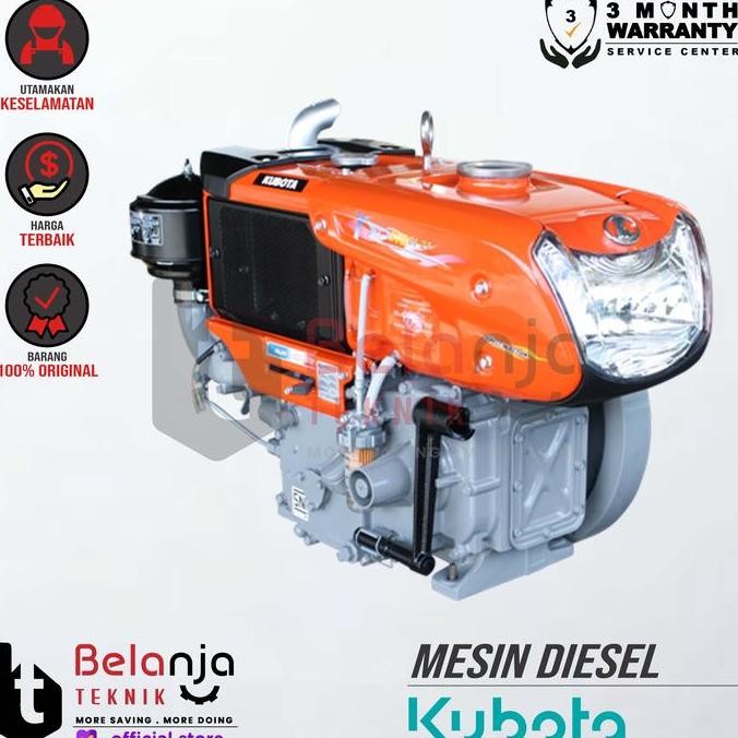 WONDERWEISS- KUBOTA Mesin Diesel RD 110 DI 2T Diesel Penggerak Traktor RD110 Radiat