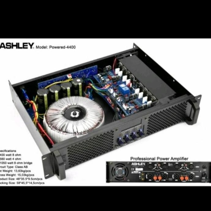 Promo Ashley powered4400 4400 power amplifier 4CH garansi original Diskon