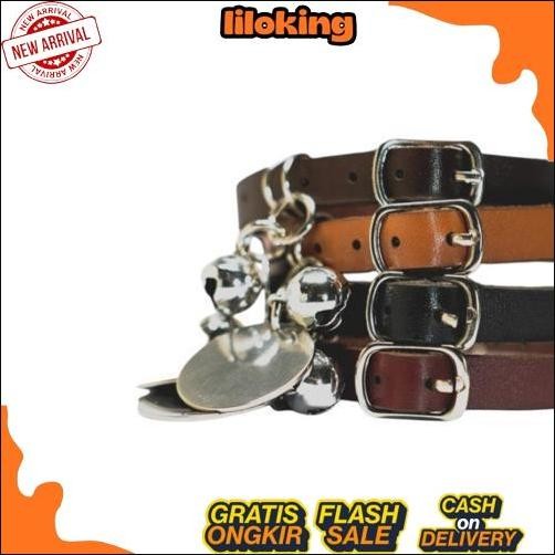 COD Kalung Anjing  Custom Nama Liontin Metal Kulit Premium