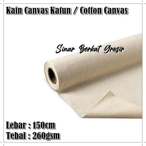 Kain Kanvas Katun / Cotton Canvas / Bahan Tas Kanvas / Kanvas Lukis