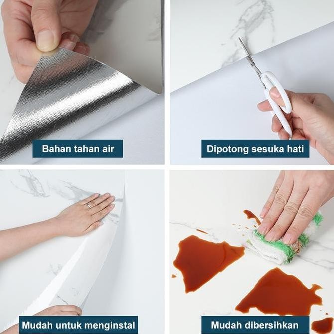 Wallpaper dinding VINYL Marble Roll 2.8 meter 1.2 meter / Vinyl Marbel Granit / Stiker Lemari Cabine