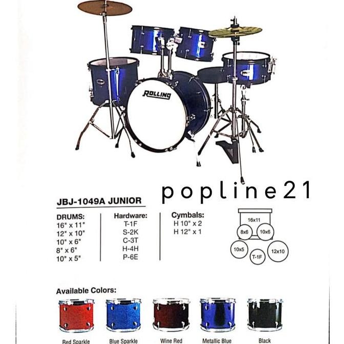 Drum ROLLING Junior / Drum set Rolling JBJ-1049A EIG