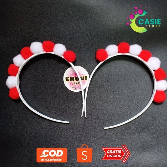 rwet-23 Big Sale BANDO POMPOM BANDO ANAK BANDO DEWASA BANDO LUCU UNIK BANDANA POMPOM IKAT KEPALA BAN