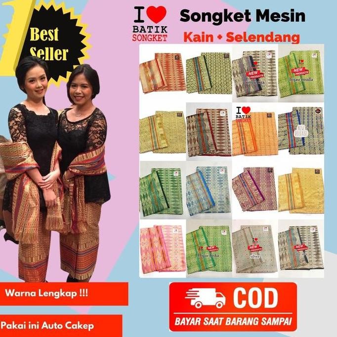 Promo SONGKET MESIN MURAH THAILAND SERAGAM MAKASSAR BATAK PALEMBANG BRIDESMAID COD