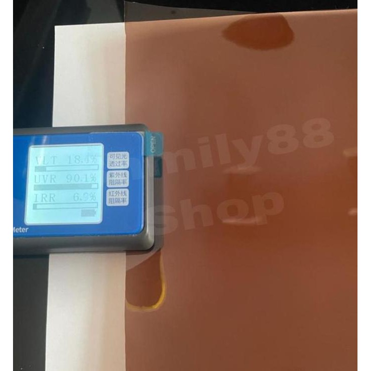 DR241>> Kaca film / kaca film riben coklat / kaca film brown