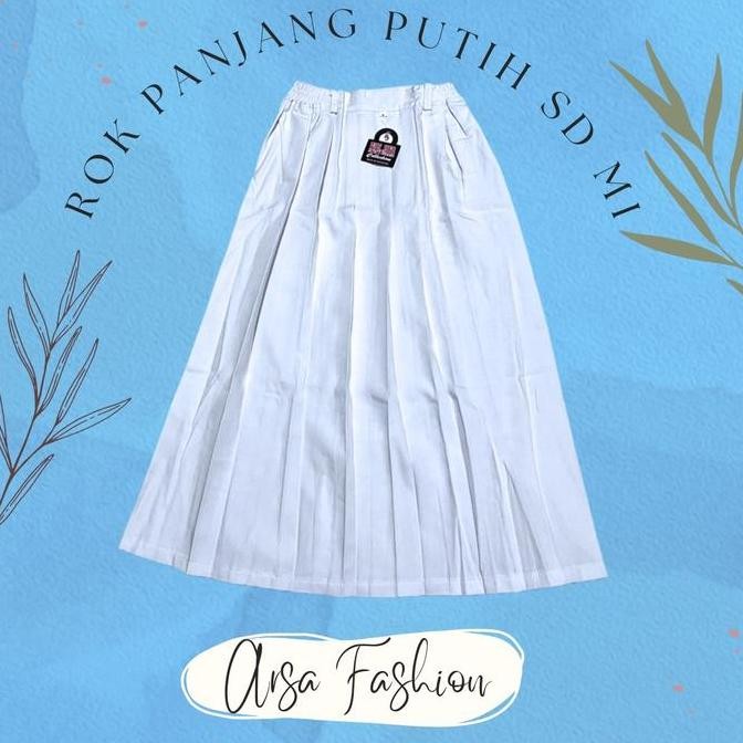 DB257 }} ROK PUTIH PANJANG REMPEL SD MI ANAK PEREMPUAN/ROK PANJANG PUTIH REMPEL SD MI ANAK PEREMPUAN
