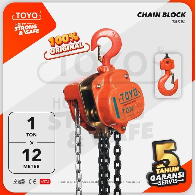Chain Block / Takel 1 Ton X 12 Meter Toyo