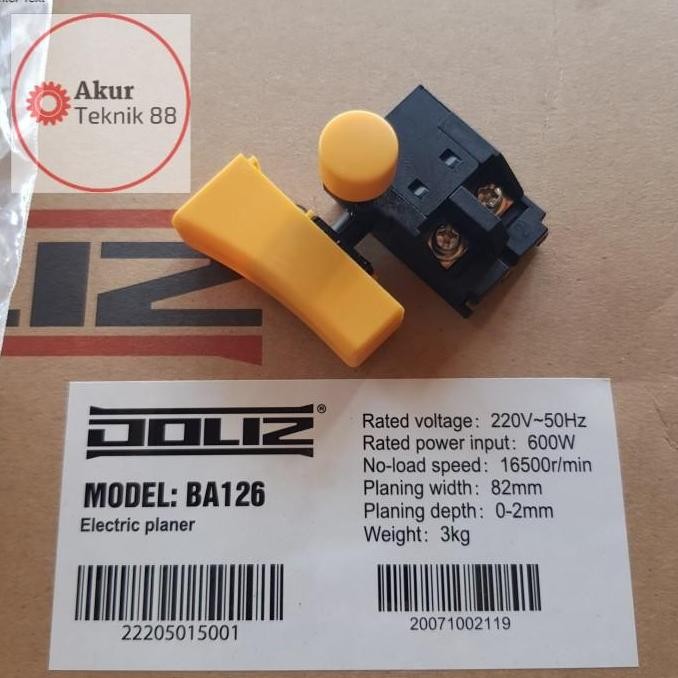 saklar switch on off Sugu serut planer Doliz BA 126 DOLIZ