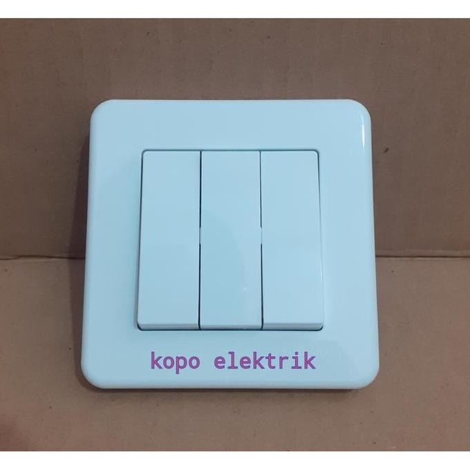 Leona Triple Saklar | Triple Saklar Leona white