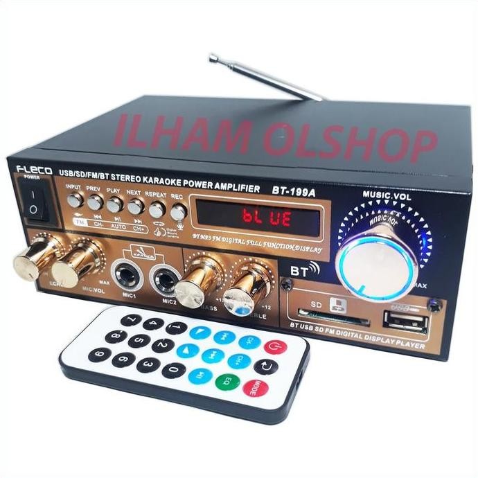 Fleco Amplifier Bluetooth Mini BT-199A Stereo Karaoke