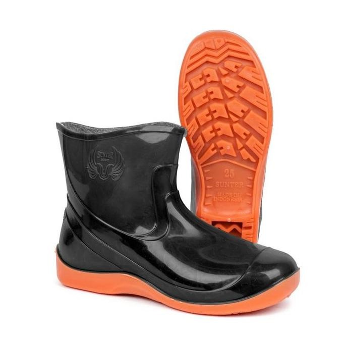DB21>> Sepatu Boot Pendek SUNTER RELAX Hitam Merah Penthel Biru Scotlite Orange Boots Ankle Karet Lo