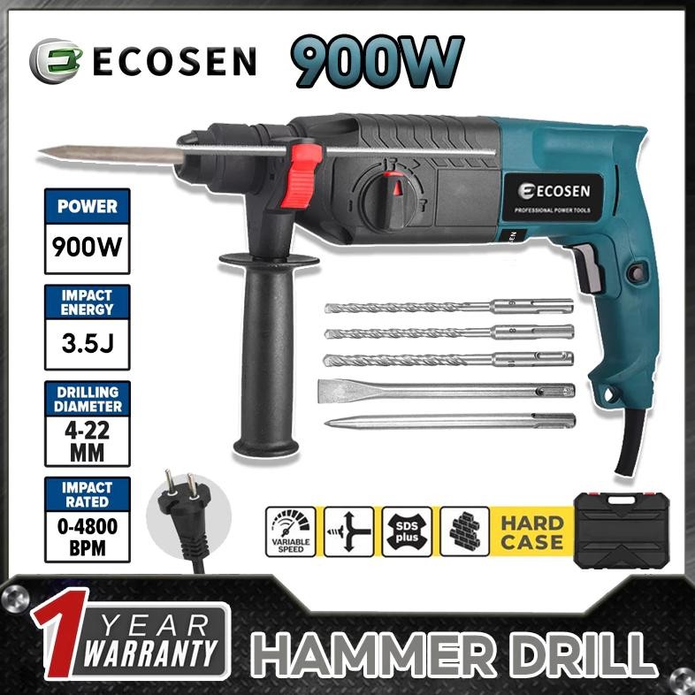 ECOSEN Hammer Drill Bor Rotary Mesin Bobok Beton Jack Hammer Drill Mesin Bor Beton Bor Drill Beton M