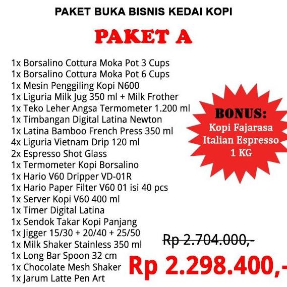 Promo Paket Usaha Buka Kedai Kopi Alat Kopi Lengkap Coffee Shop Cafe COD