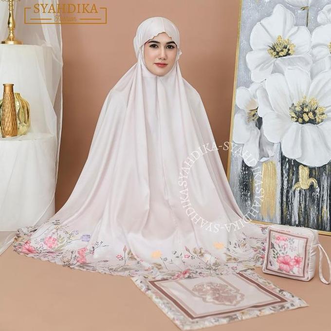 Kenbun- Syahdika - (Free Sejadah) Mukena Silk Balqis Series By Syahdika