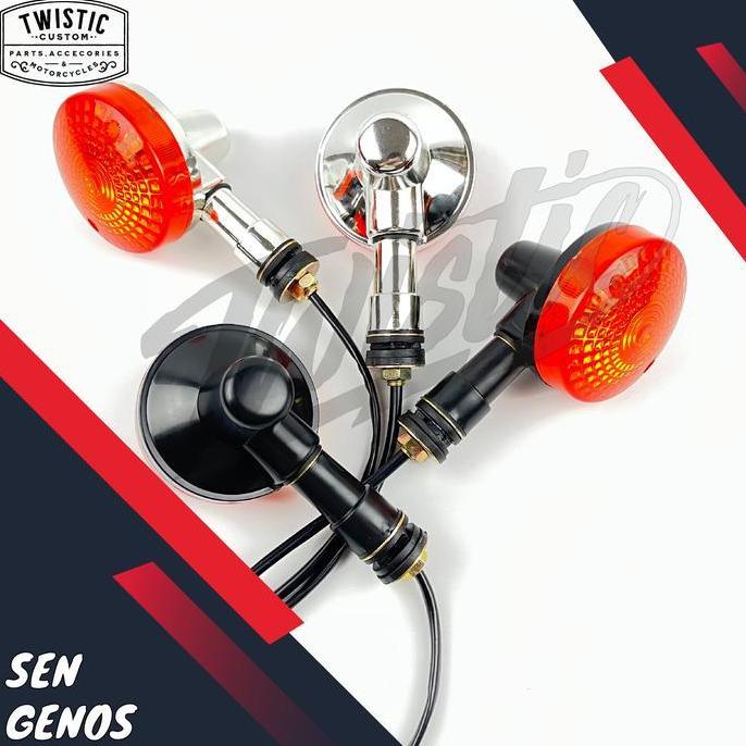 // Lampu Sen Sein Klasik Genos Motor Cb W175 Custom Universal //