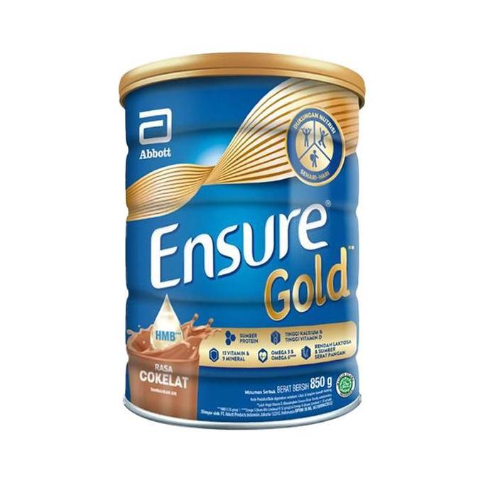 Leite - Ensure Gold Rasa Coklat 850Gr - Susu - Lansia - Lanjut Usia - Milk
